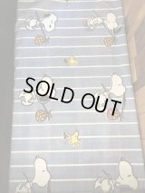 Peanuts Snoopy Stripe Flat Sheet　スヌーピー　ビンテージ　フラットシーツ　生地　70~80年代