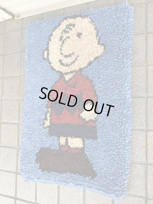 チャーリーブラウン ビンテージ ラグマット スヌーピー 70年代