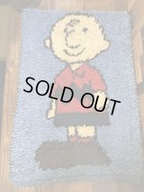 Peanuts Snoopy Charlie Brown Wall Hanging Rug　チャーリーブラウン　ビンテージ　ラグマット　スヌーピー　70年代