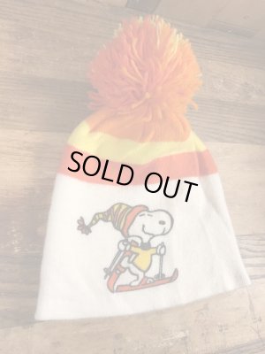 スヌーピー ビンテージ ニット帽 ピーナッツ 70年代