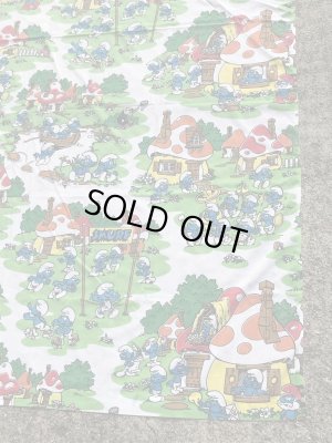 スマーフ ビンテージ フラットシーツ 生地 80年代