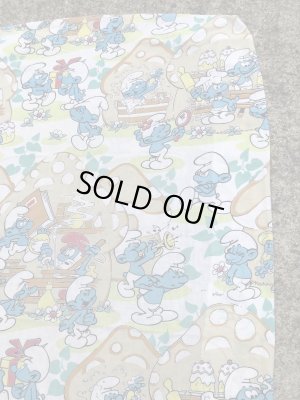 スマーフ　ビンテージ　ベッドシーツ　生地　80年代