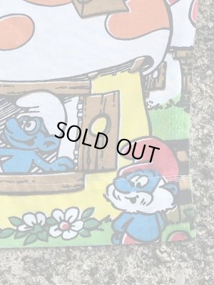 スマーフ ビンテージ フラットシーツ 生地 80年代