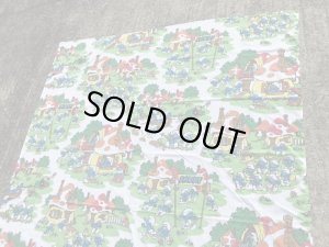 スマーフ ヴィンテージ フラットシーツ 生地 80’s