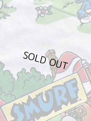 スマーフ ビンテージ フラットシーツ 生地 80年代