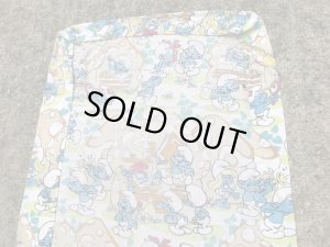 スマーフ　ヴィンテージ　ボックスシーツ　生地　80年代