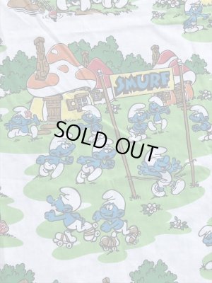 スマーフ ビンテージ フラットシーツ 生地 80年代