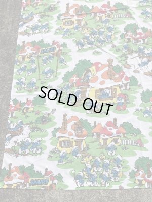 スマーフ ヴィンテージ フラットシーツ 生地 80’s