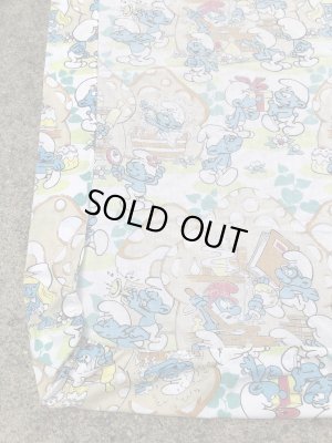 スマーフ　ヴィンテージ　ボックスシーツ　生地　80年代