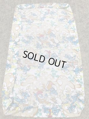 スマーフ　ビンテージ　ベッドシーツ　生地　80年代