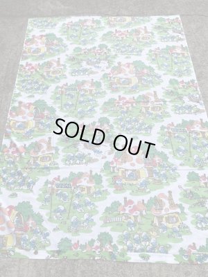 スマーフ ビンテージ フラットシーツ 生地 80年代