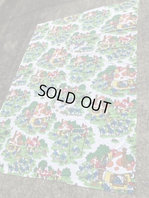 スマーフ ビンテージ フラットシーツ 生地 80年代