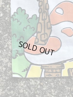 スマーフ ヴィンテージ フラットシーツ 生地 80’s