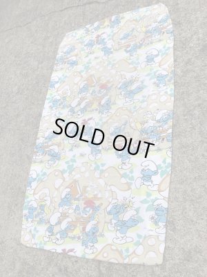 スマーフ　ビンテージ　ベッドシーツ　生地　80年代