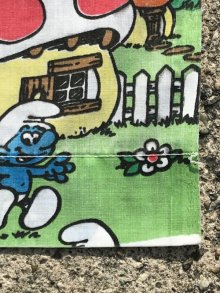 他の写真3: Smurf Village Flat Sheet　スマーフ　ビンテージ　フラットシーツ　生地　80年代