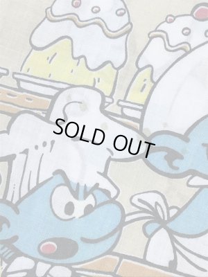 スマーフ　ビンテージ　ベッドシーツ　生地　80年代