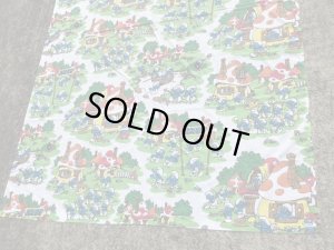 スマーフ ビンテージ フラットシーツ 生地 80年代