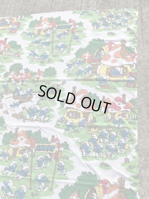 スマーフ ビンテージ フラットシーツ 生地 80年代