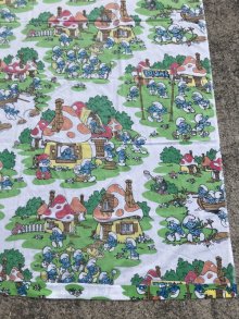 他の写真3: Smurf Village Flat Sheet　スマーフ　ビンテージ　フラットシーツ　生地　80年代