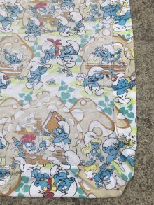 他の写真1: Smurf Village Box Sheet　スマーフ　ビンテージ　ボックスシーツ　生地　80年代