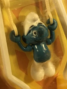他の写真1: Helm Smurfs Trapeze Toy　スマーフ　ビンテージ　プッシュトイ　80年代