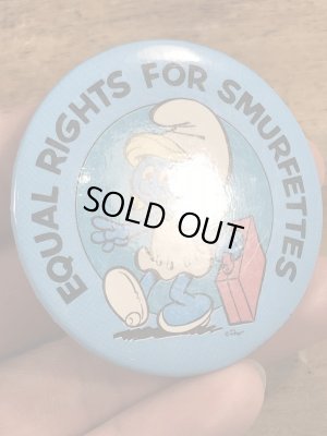 スマーフ　ビンテージ　缶バッジ　スマーフェット　80年代