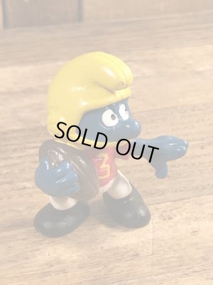 スマーフ　ビンテージ　PVCフィギュア　ラグビー　80年代