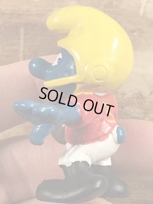 スマーフ　ヴィンテージ　PVCフィギュア　ラグビー　80’s