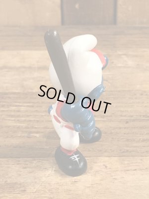 スマーフ　ビンテージ　PVCフィギュア　野球　80年代