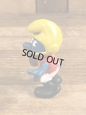 スマーフ　ヴィンテージ　PVCフィギュア　ラグビー　80’s