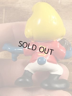 スマーフ　ビンテージ　PVCフィギュア　ラグビー　80年代