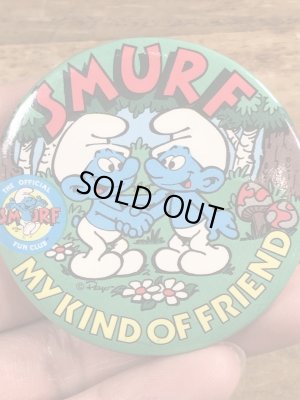 Smurf　ビンテージ　缶バッジ　スマーフ　80年代