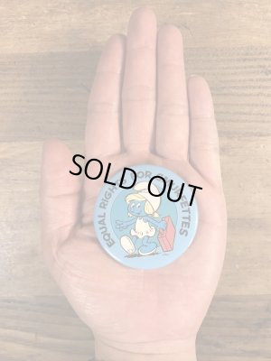 スマーフ　ビンテージ　缶バッジ　スマーフェット　80年代