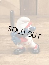 Schleich Smurf “Baseball” PVC Figure　スマーフ　ビンテージ　PVCフィギュア　80年代