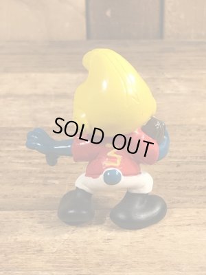 スマーフ　ヴィンテージ　PVCフィギュア　ラグビー　80’s