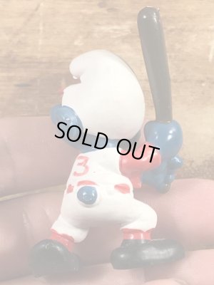 スマーフ　ビンテージ　PVCフィギュア　野球　80年代