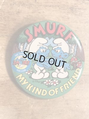 Smurf　ビンテージ　缶バッジ　スマーフ　80年代