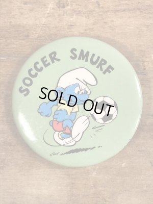 画像1: Smurf “Soccer Smurf” Pinbacks　スマーフ　ビンテージ　缶バッジ　80年代