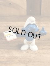 Schleich Smurf “Teacher” PVC Figure　スマーフ　ビンテージ　PVCフィギュア　80年代