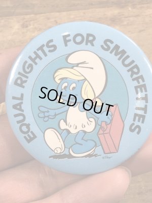 スマーフ　ビンテージ　缶バッジ　スマーフェット　80年代