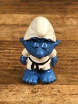 Schleich Smurf “Karate” PVC Figure　スマーフ　ビンテージ　PVCフィギュア　80年代