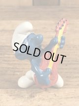 Schleich Smurf “Guitar” PVC Figure　スマーフ　ビンテージ　PVCフィギュア　70年代