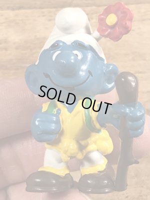 スマーフ　ビンテージ　PVCフィギュア　登山　70年代