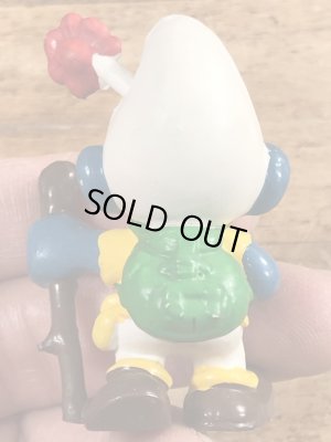 スマーフ　ビンテージ　PVCフィギュア　登山　70年代