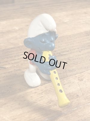 スマーフ　ビンテージ　PVCフィギュア　縦笛　70年代