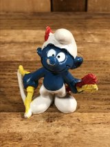 Schleich Smurf “Bow and Arrow” PVC Figure　スマーフ　ビンテージ　PVCフィギュア　70年代