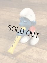 Schleich Smurf “Recorder” PVC Figure　スマーフ　ビンテージ　PVCフィギュア　70年代