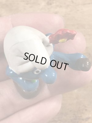 スマーフ　ビンテージ　PVCフィギュア　登山　70年代