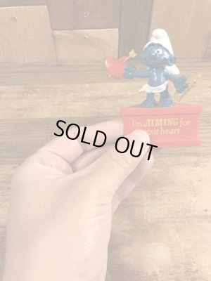 Smurf　ヴィンテージ　PVCフィギュア　メッセージ　70’s