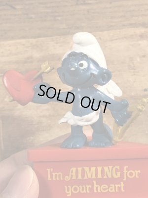 スマーフ　ビンテージ　PVCフィギュア　台付き　70年代